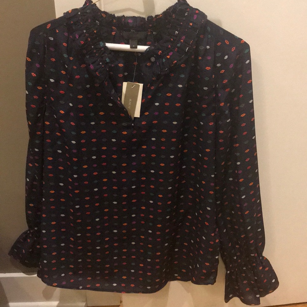 J crew blouse XS navy